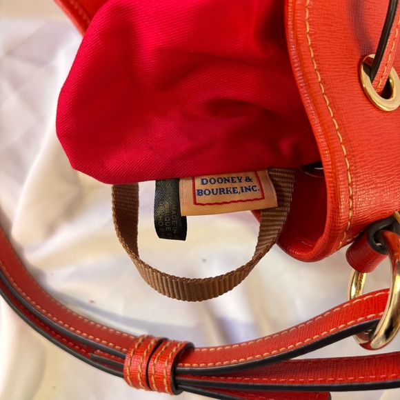 Dooney & Bourke Saffiano Kendall Crossbody Fall Tomato Bag Purse NEW - Picture 7 of 16